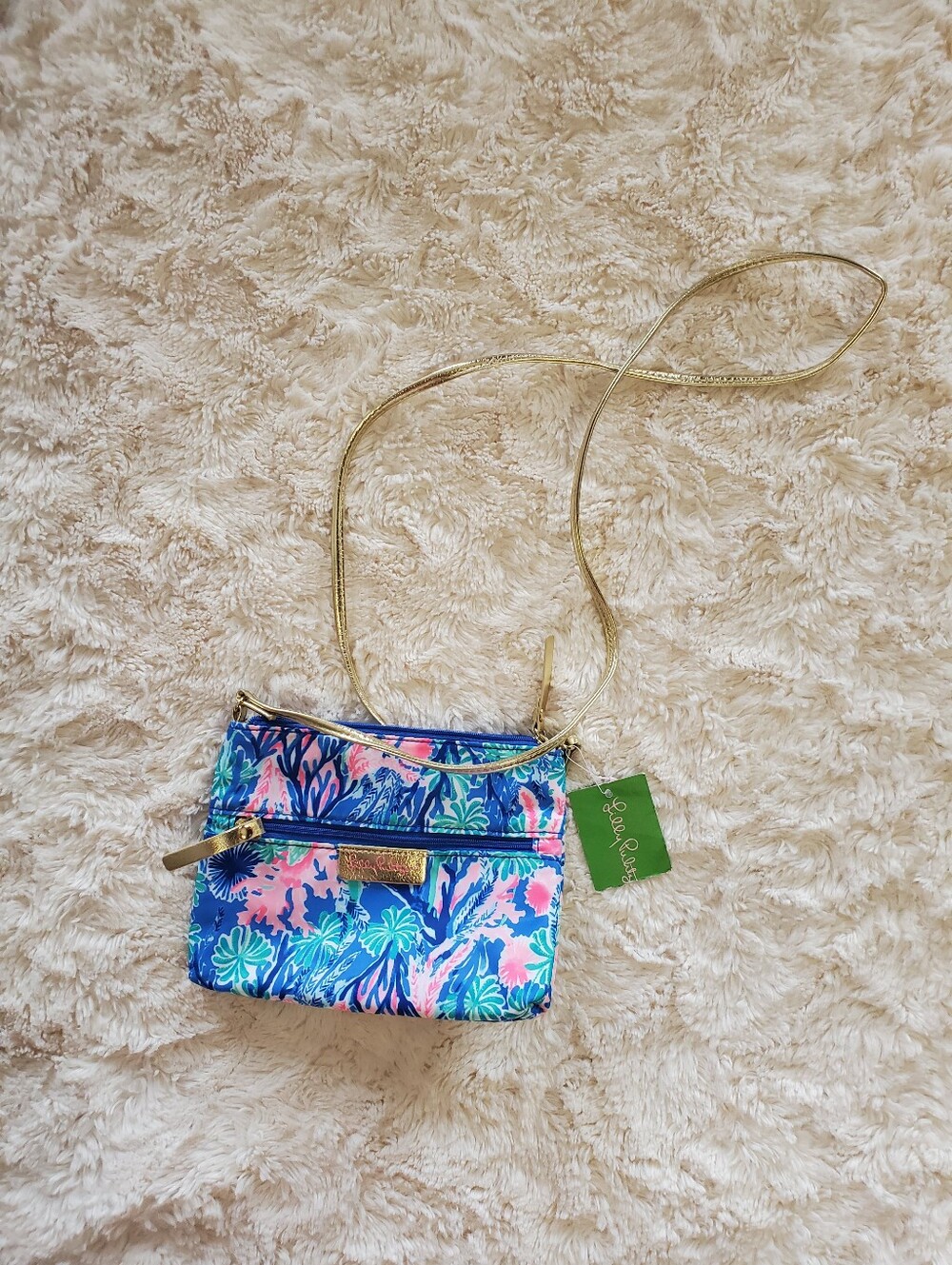 Lilly Pulitzer "Jet Stream" Zip It ID Crossbody Bag